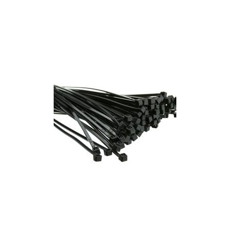 Cable Wholesale Nylon Cable Tie, Black, 18-pound weight limit, 100 Pieces, 8 inch 30CV-00190BK